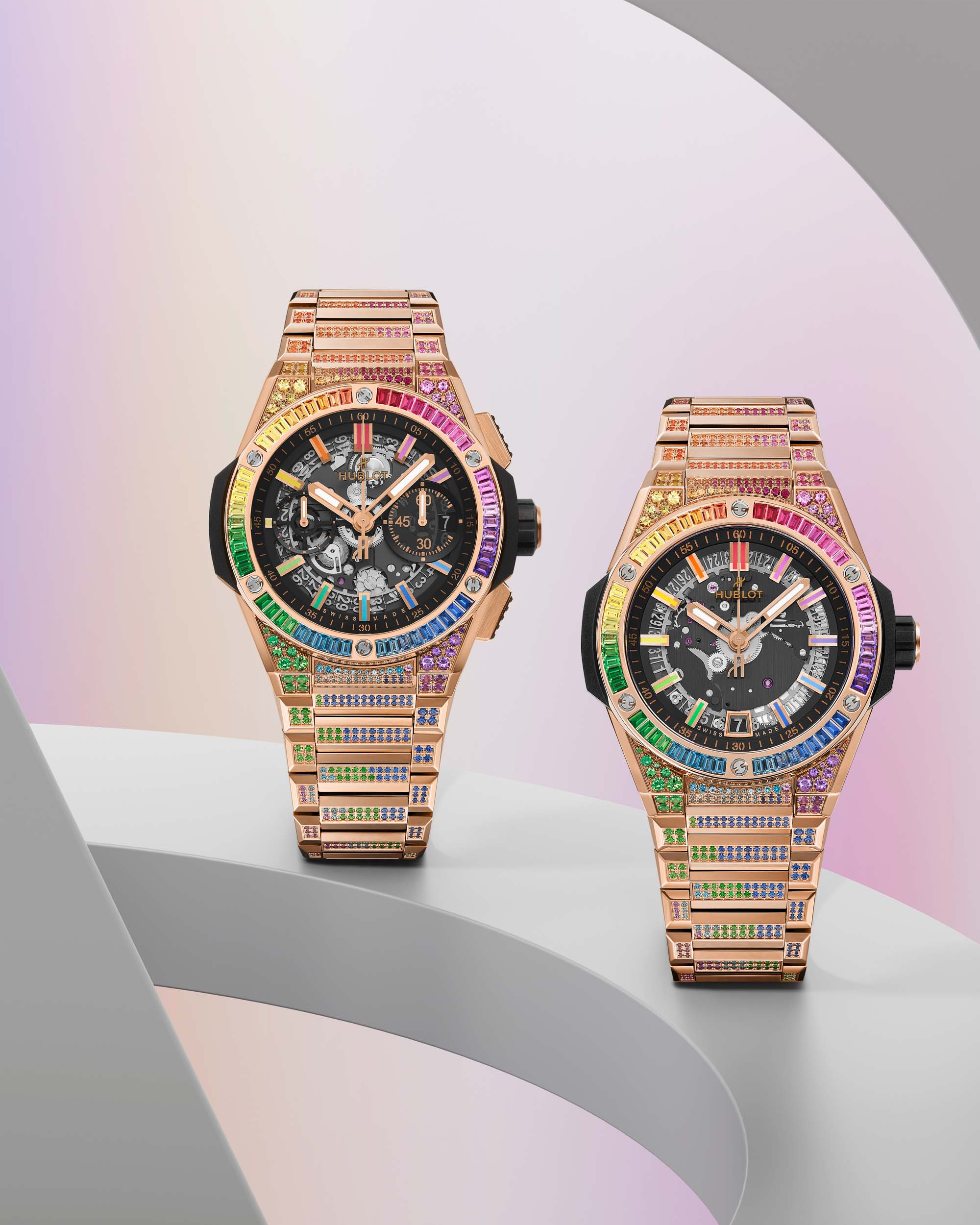 [:ru]Новые модели Hublot Big Bang Unico Integrated Rainbow и Big Bang Unico Time Only Rainbow[:]