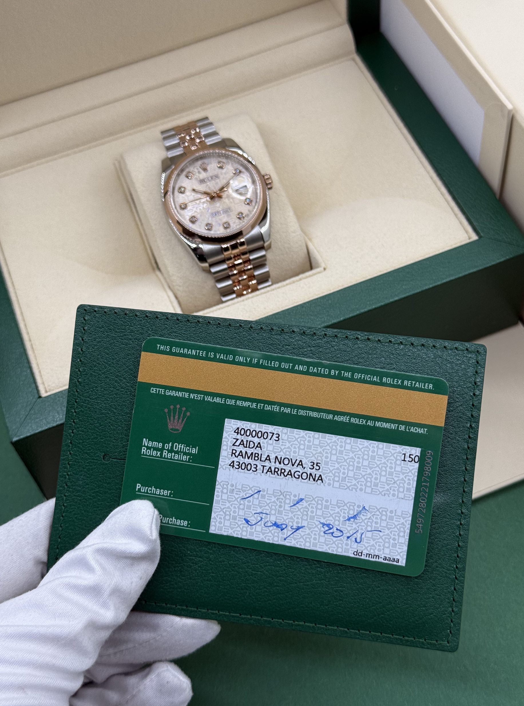 Rolex Datejust 36 mm Steel and Everose Gold