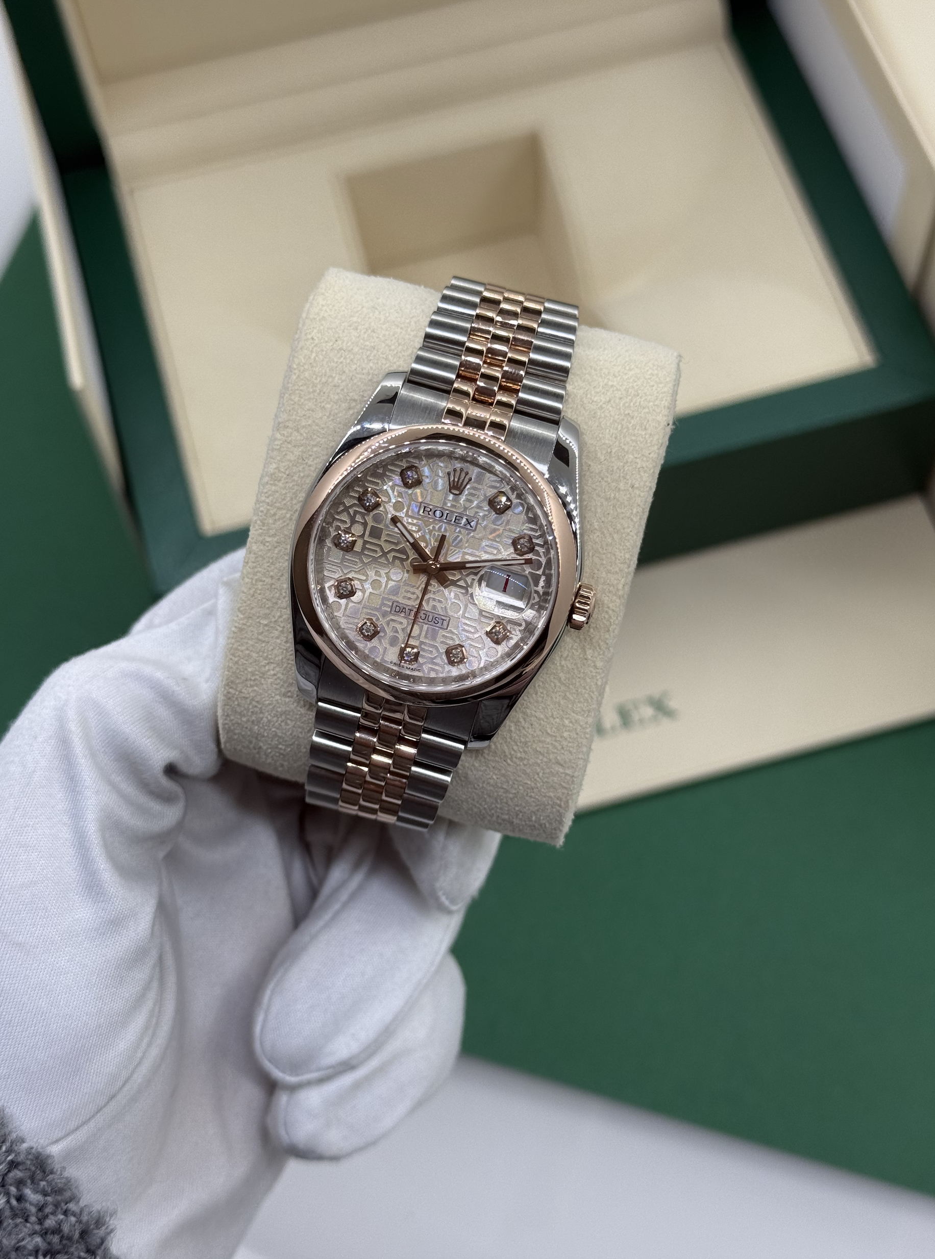 Rolex Datejust 36 mm Steel and Everose Gold