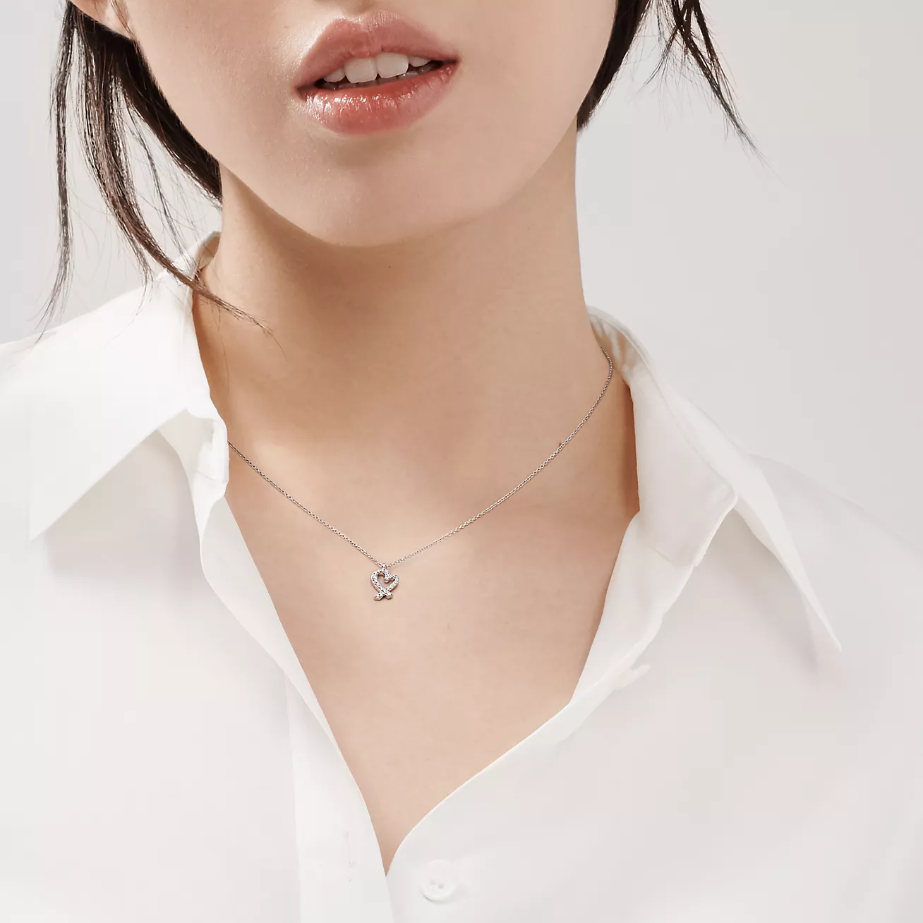 Подвеска с бриллиантами Tiffany & Co Paloma Picasso Loving Heart