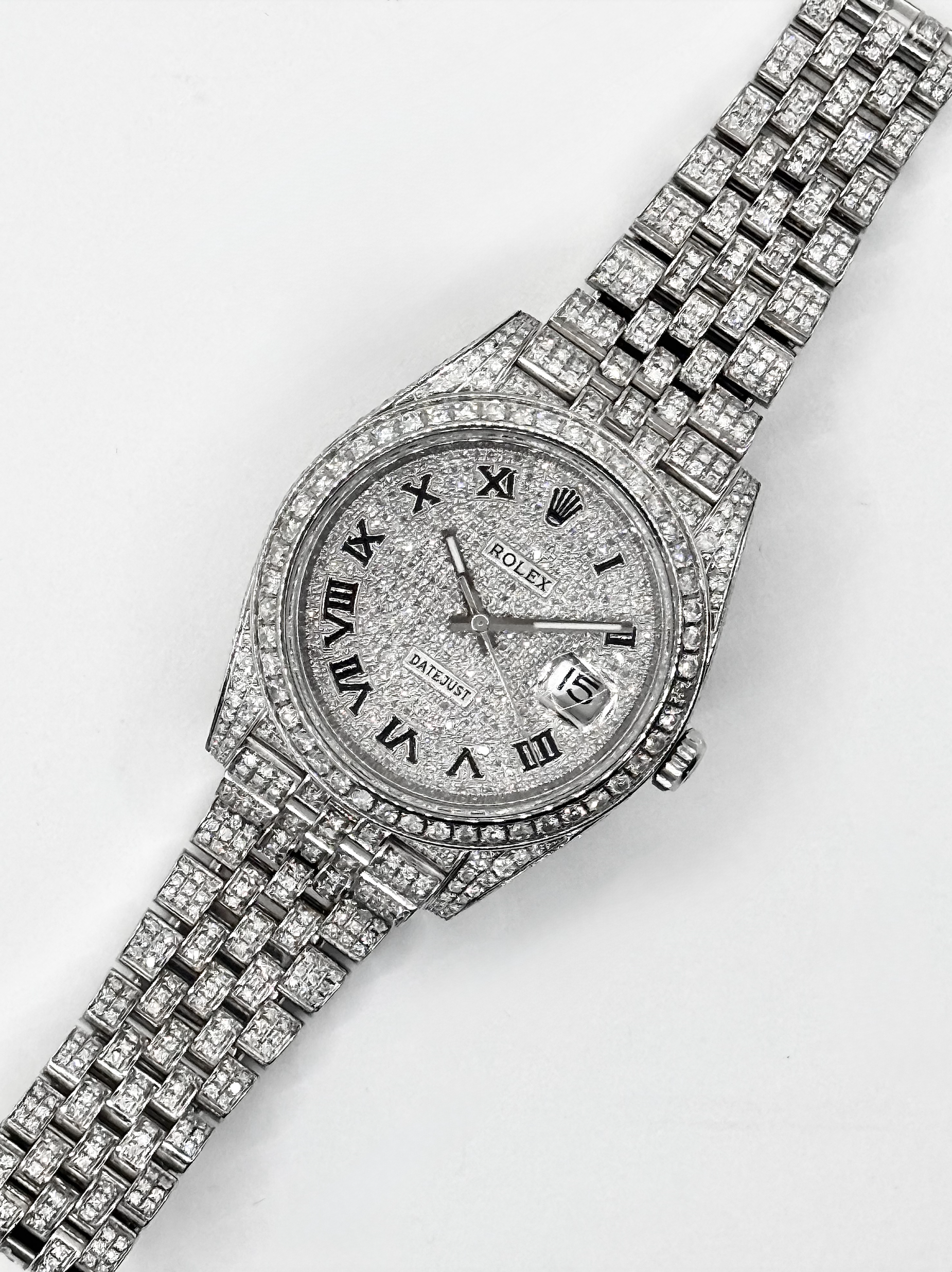 Rolex Datejust 41mm Steel Custom Diamonds