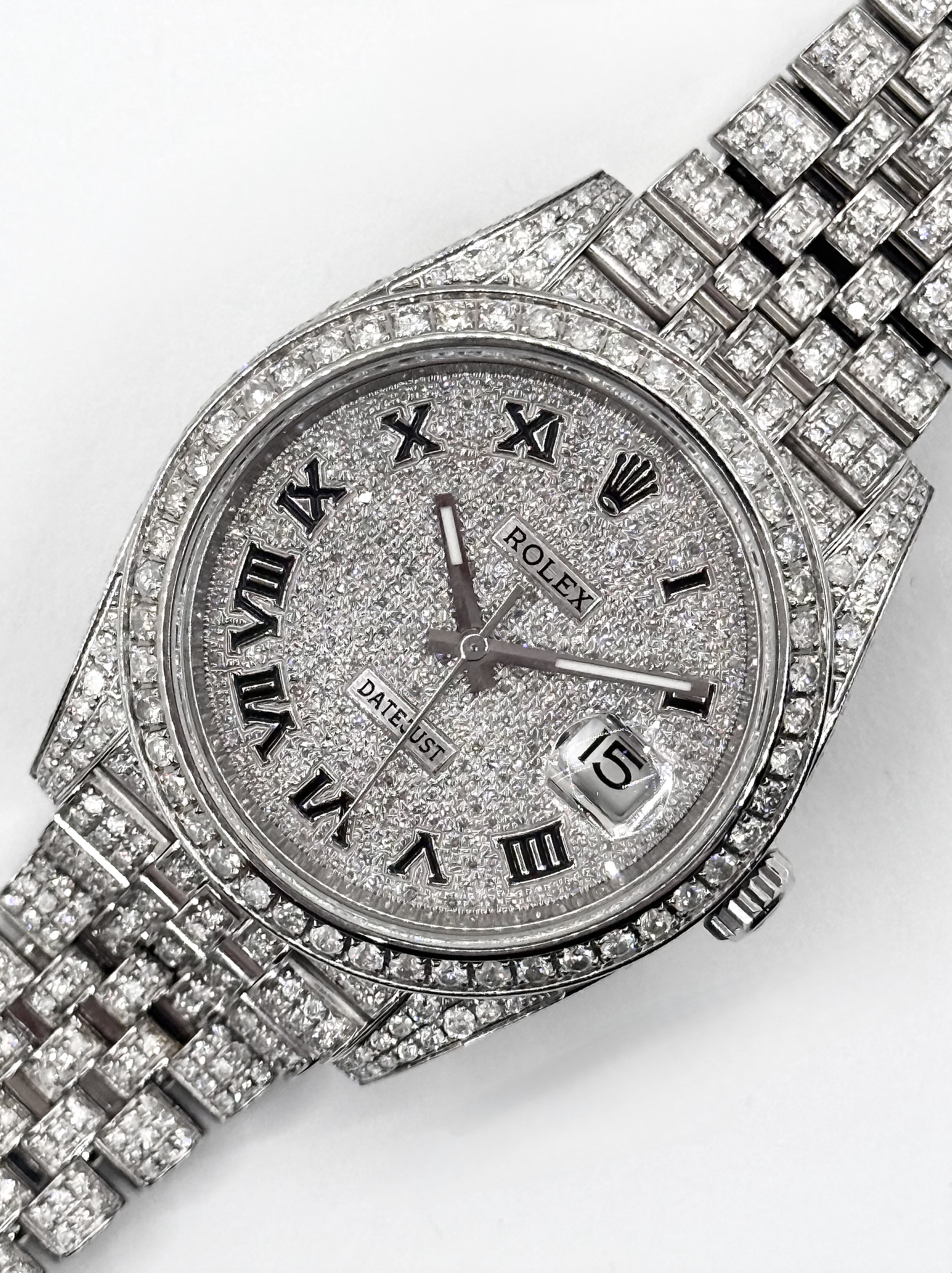 Rolex Datejust 41mm Steel Custom Diamonds