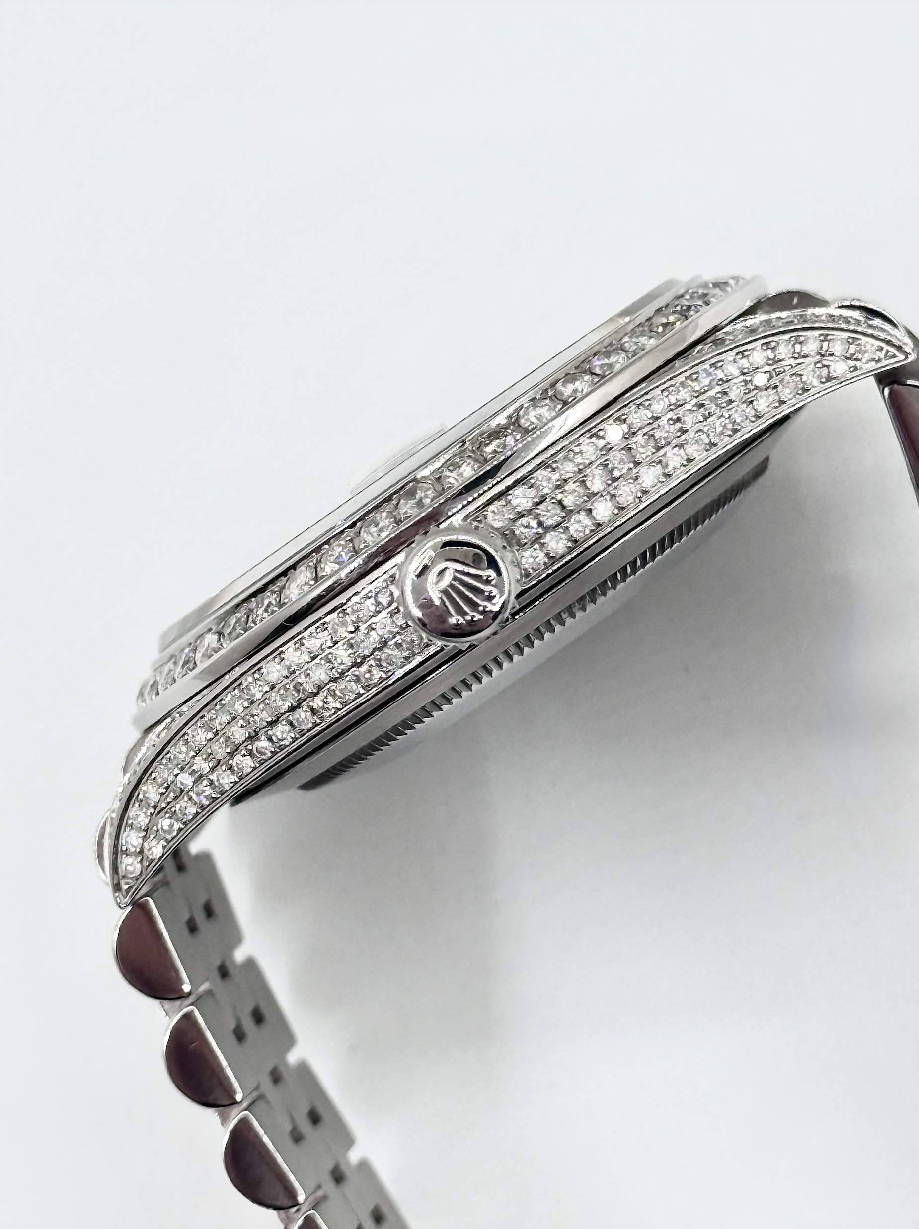 Rolex Datejust 41mm Steel Custom Diamonds
