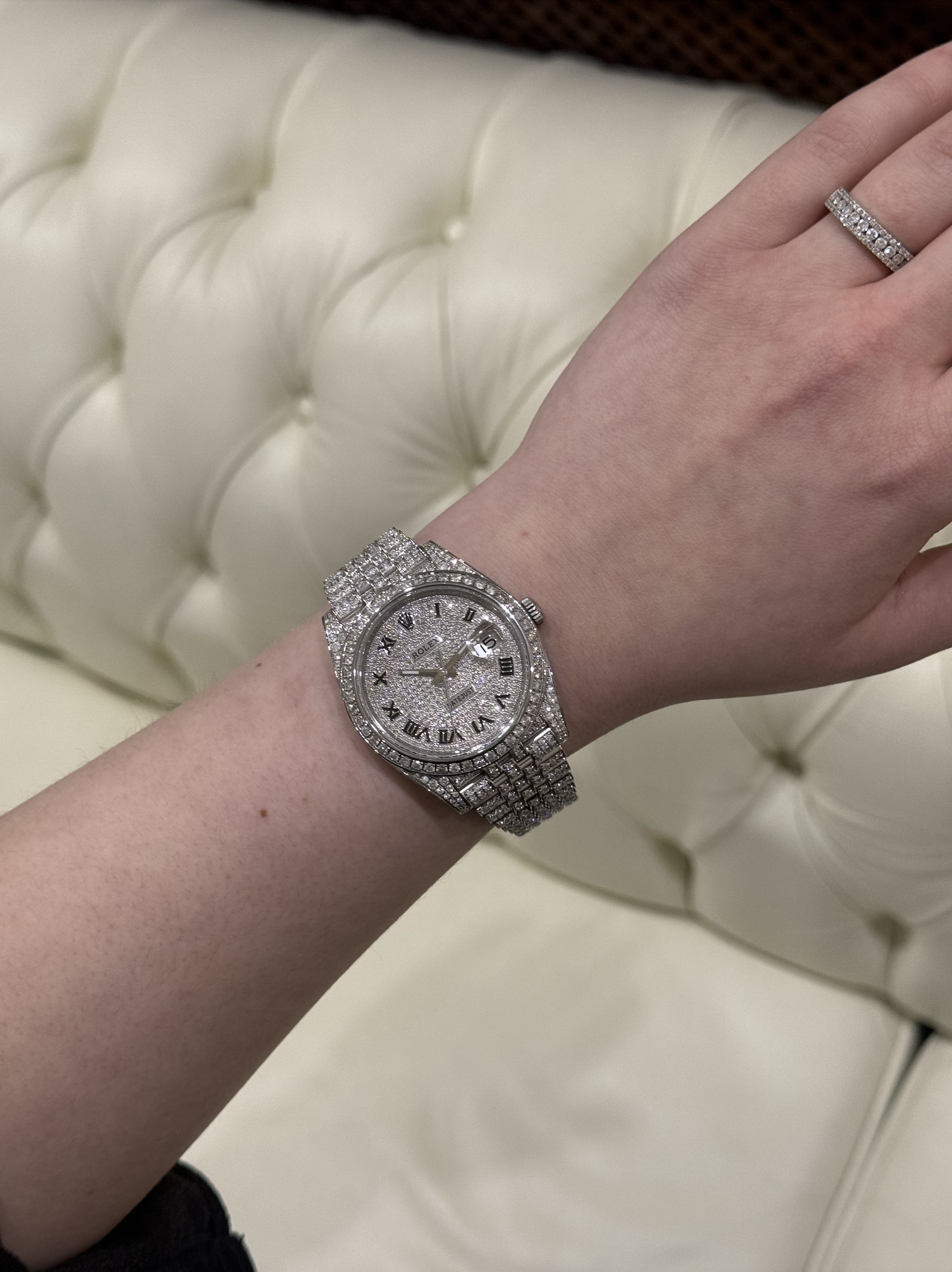 Rolex Datejust 41mm Steel Custom Diamonds