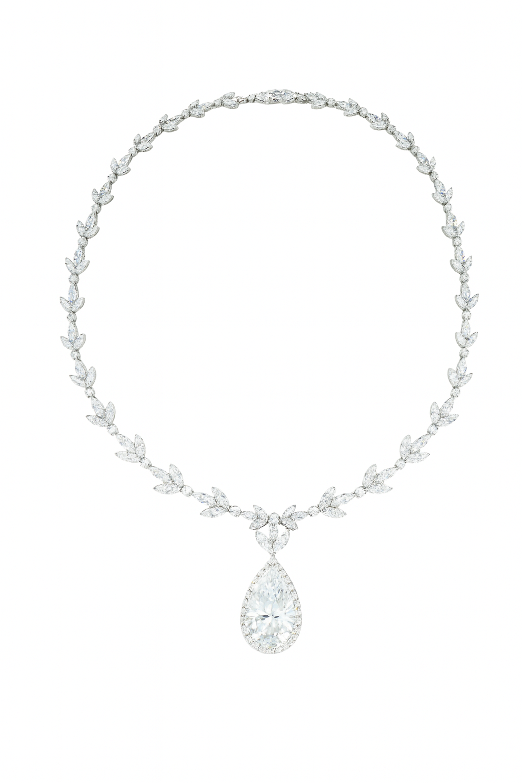 Колье с бриллиантами и фианитом 20.42ct