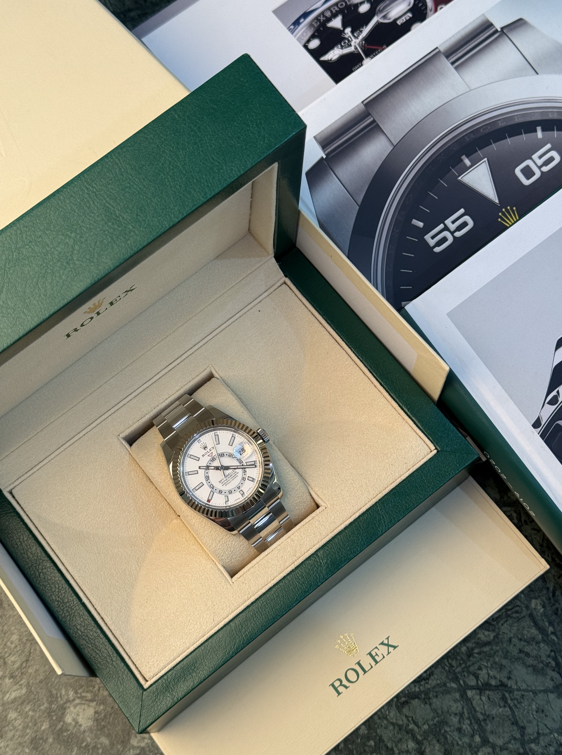 Rolex Sky-Dweller 42mm Steel and White Gold