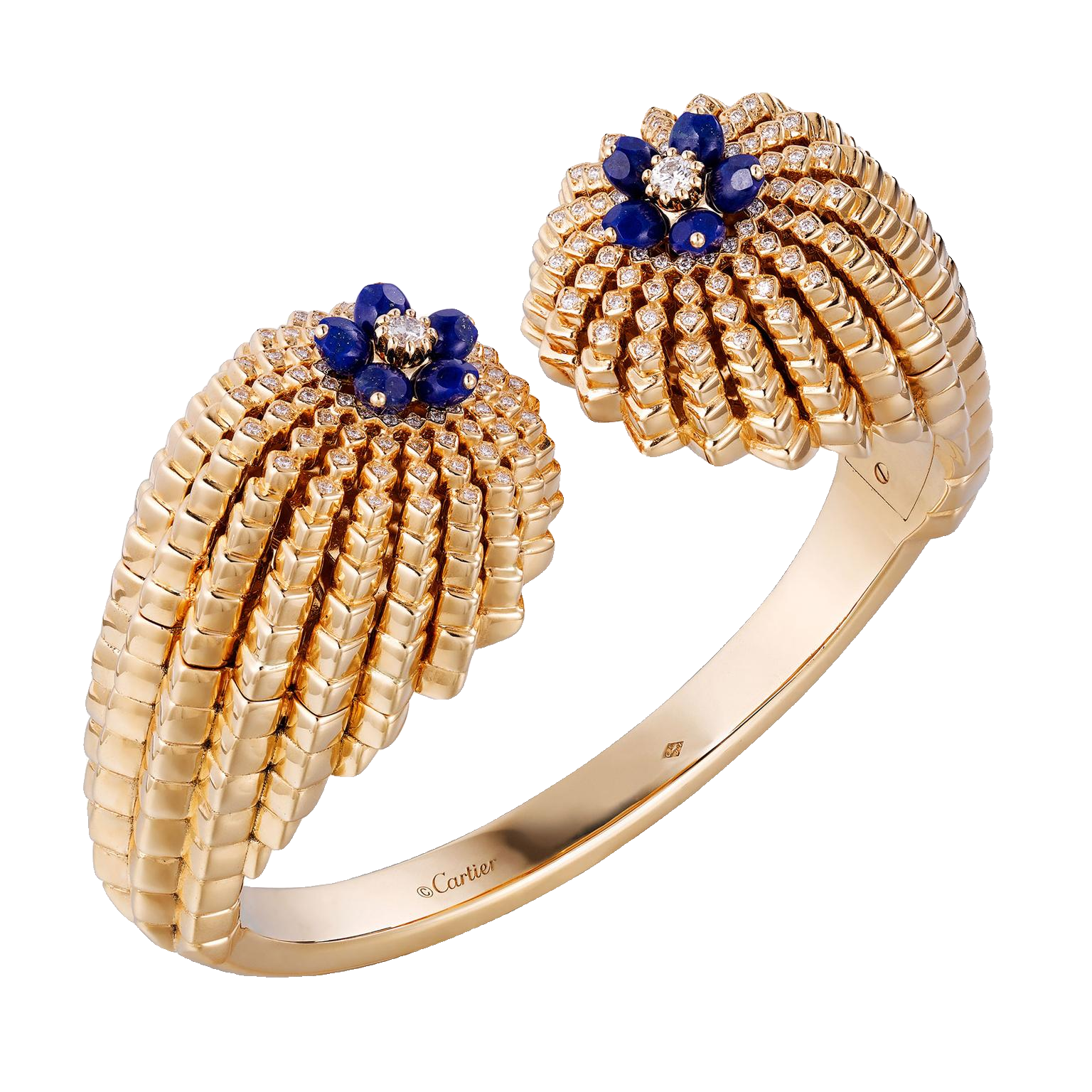 Браслет Cartier Cactus de Cartier Yellow Gold Lapis Lazuli & Diamonds