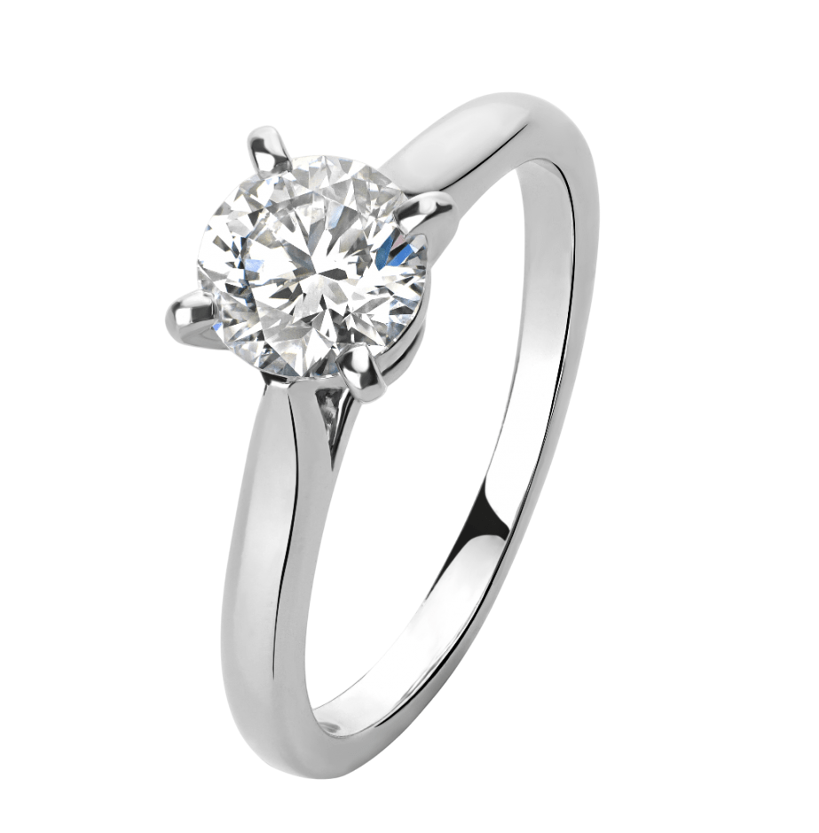 Кольцо Cartier с бриллиантом 1.23ct