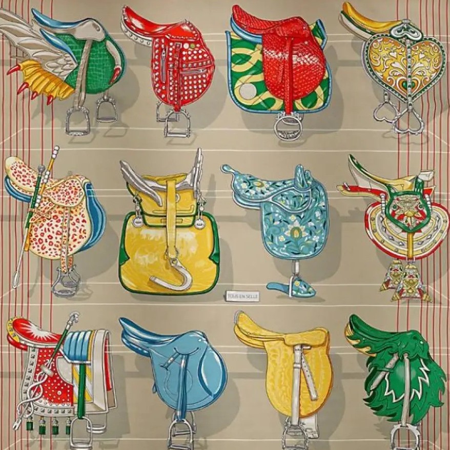 Шелковый платок Hermes