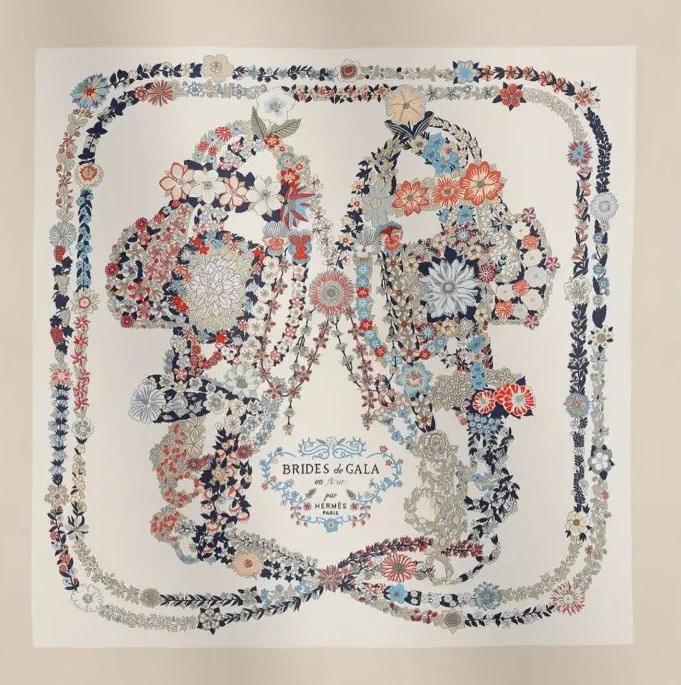 Шелковый платок Hermes