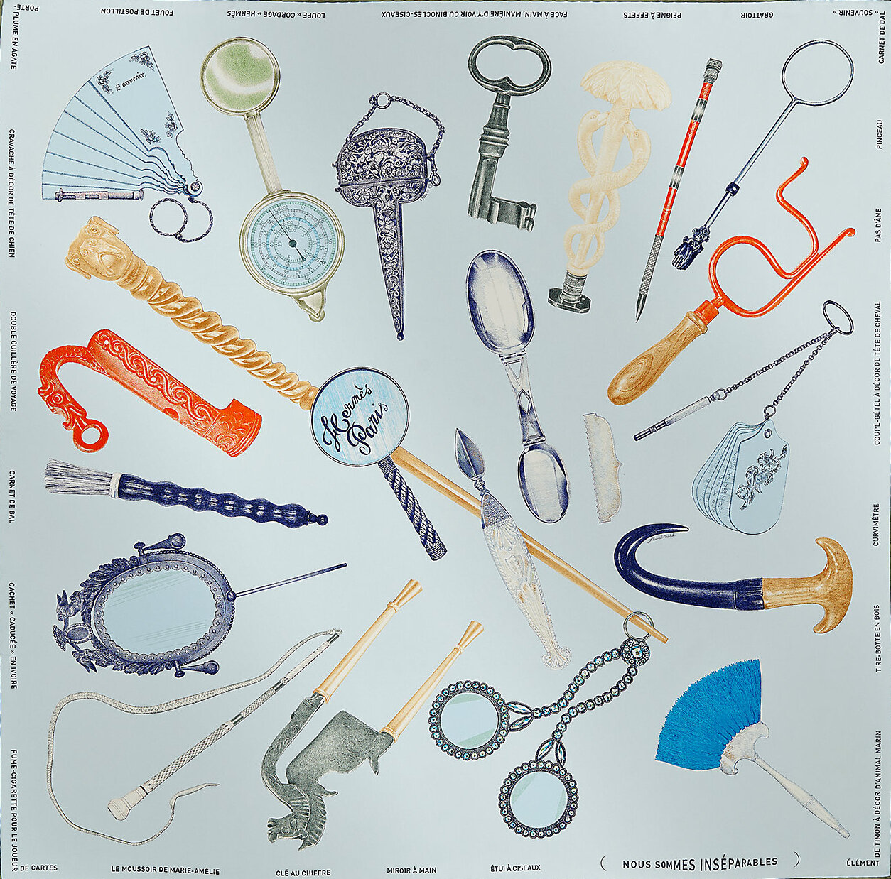 Шелковый платок Hermes