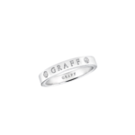 White gold bracelet with diamond-studded settings and the engraved
